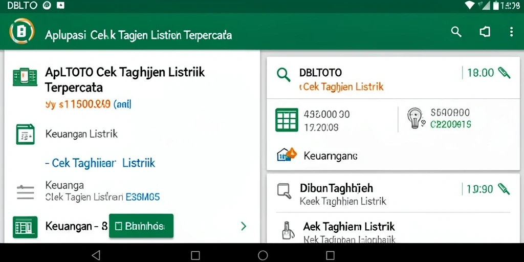 Antarmuka DBLTOTO untuk cek tagihan listrik yang mudah digunakan.