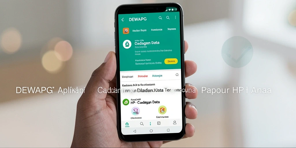 Tampilan antarmuka sederhana dan fungsional dari DEWAPG untuk cadangan data.