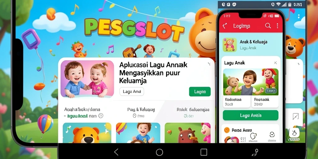 Tampilan antarmuka PESGSLOT yang ramah anak dan penuh warna.