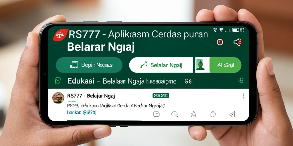 Tampilan antarmuka aplikasi RS777 yang menarik dan interaktif.