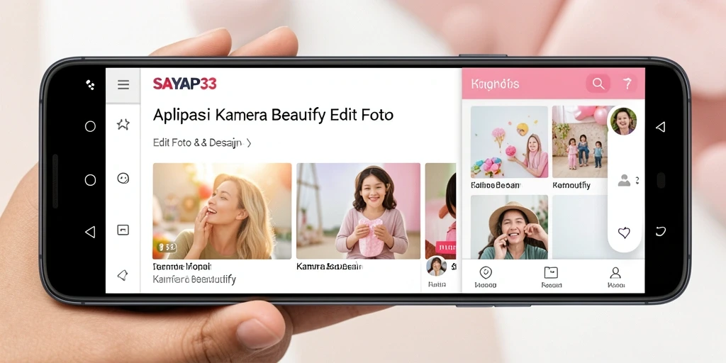 Tampilan antarmuka SAYAP33 yang modern dan intuitif untuk edit foto.