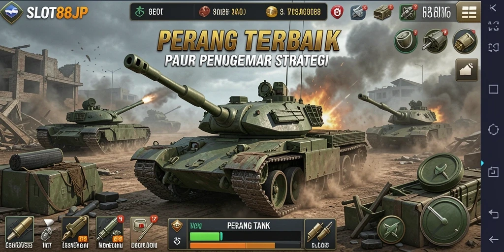 Antarmuka SLOT88JP yang menarik dan intuitif untuk game Perang Tank.