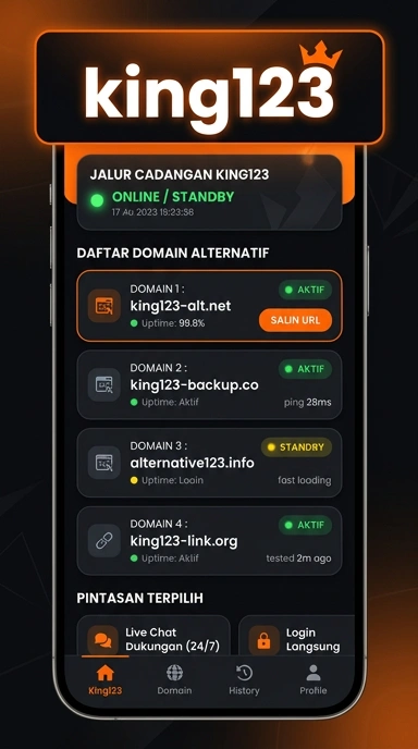 Tampilan link alternatif king123