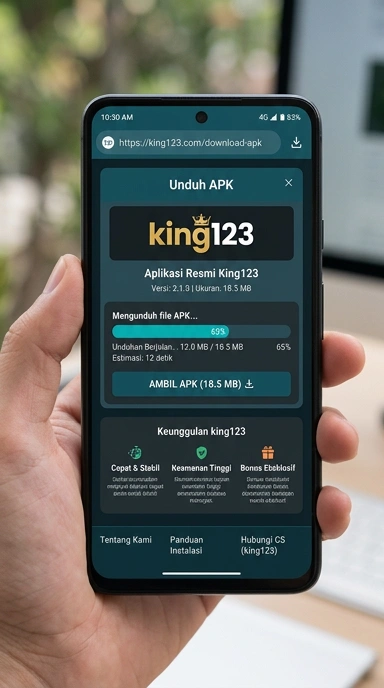 Tampilan halaman APK king123